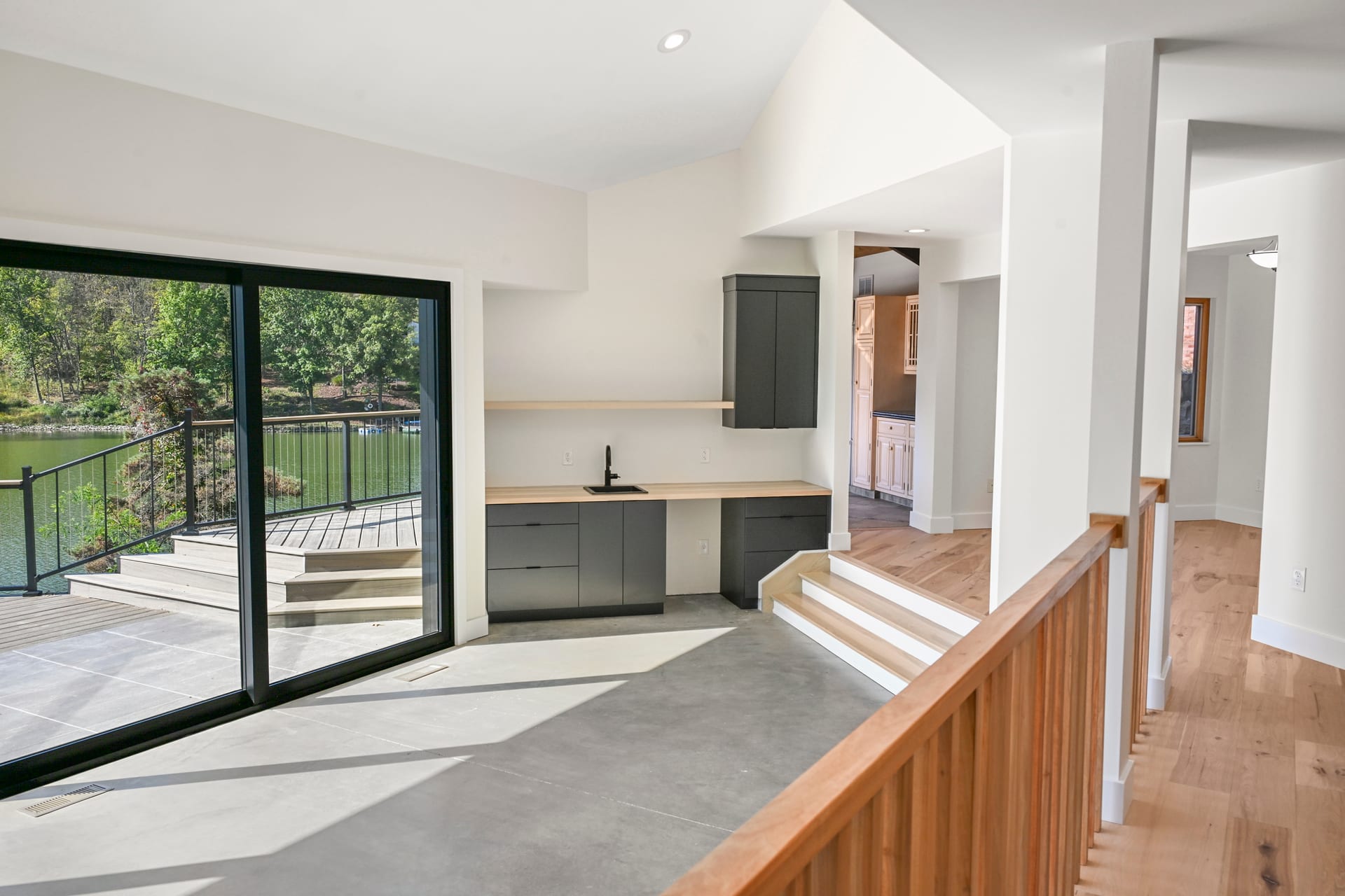 Garage and driveway at Perfect custom home
