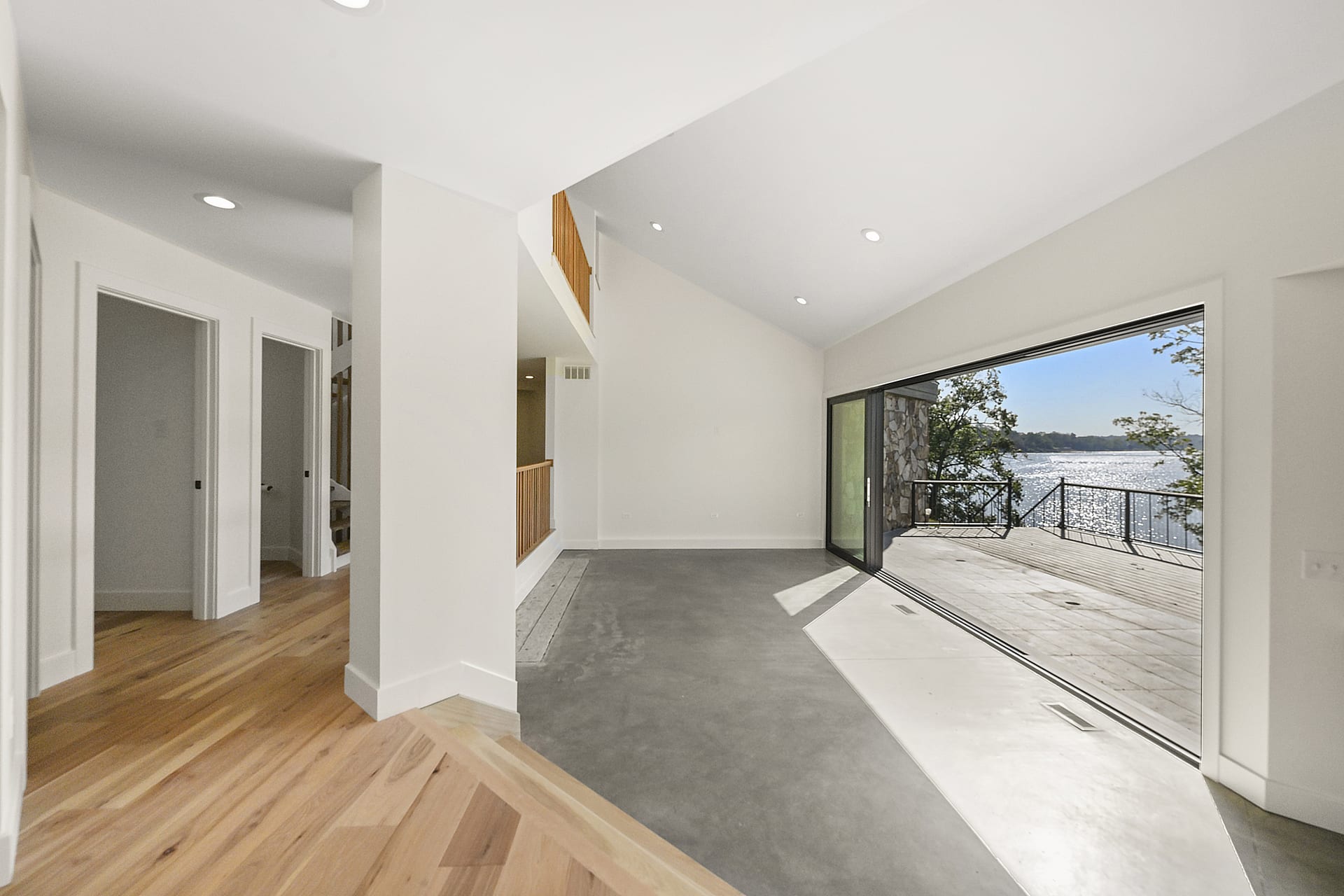 Kitchen with island and stainless appliances in Perfect home