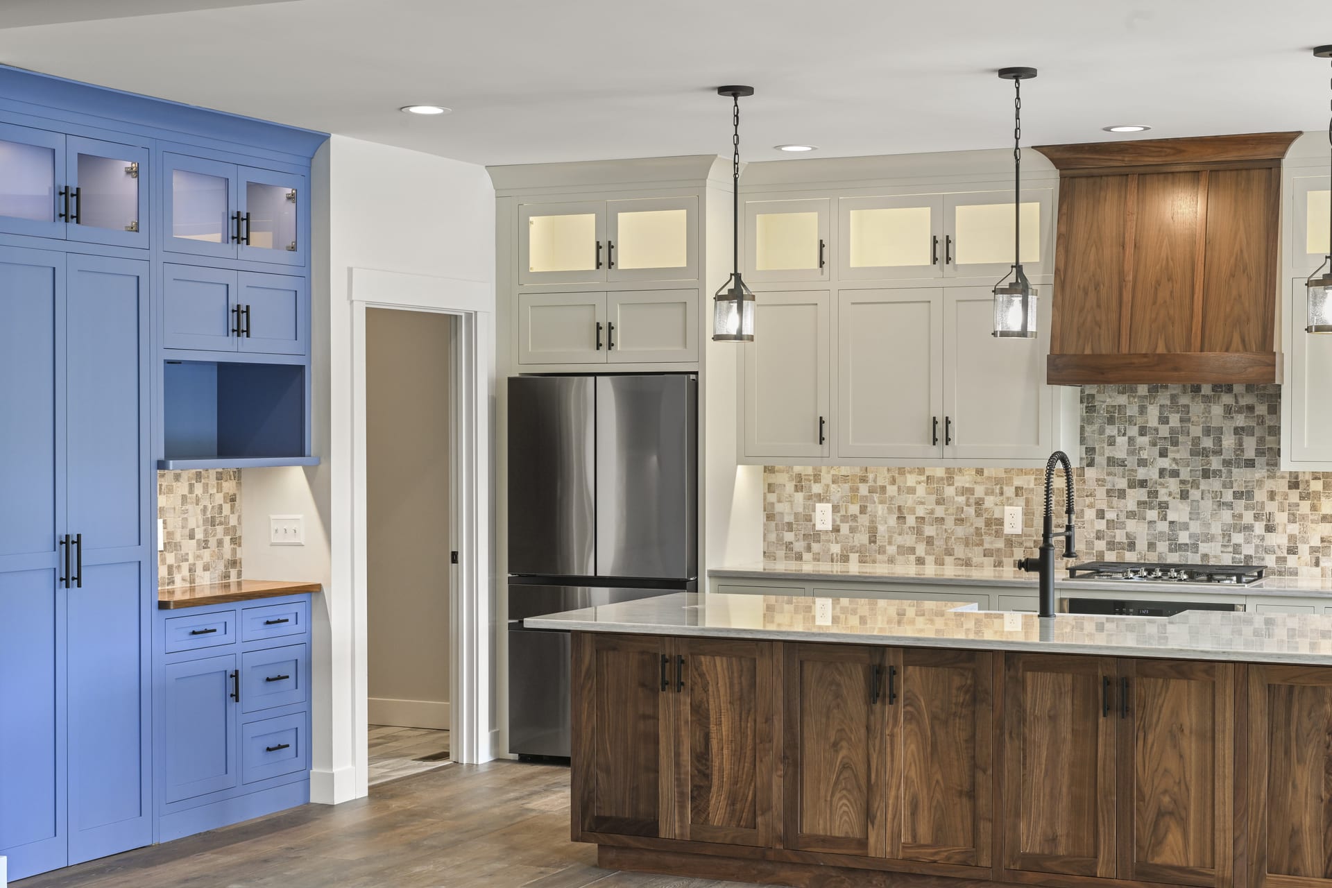 Basement recreation room and entertaining space in custom home