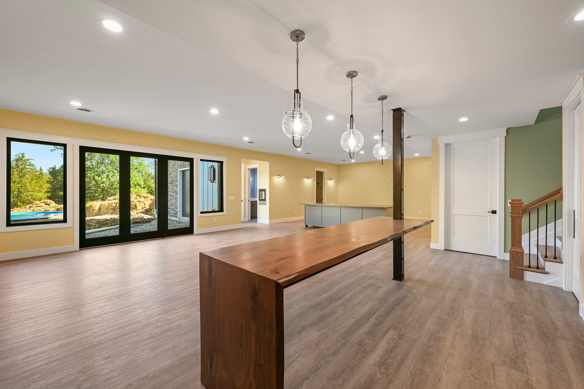 Finished basement space in remodeled Drouge home